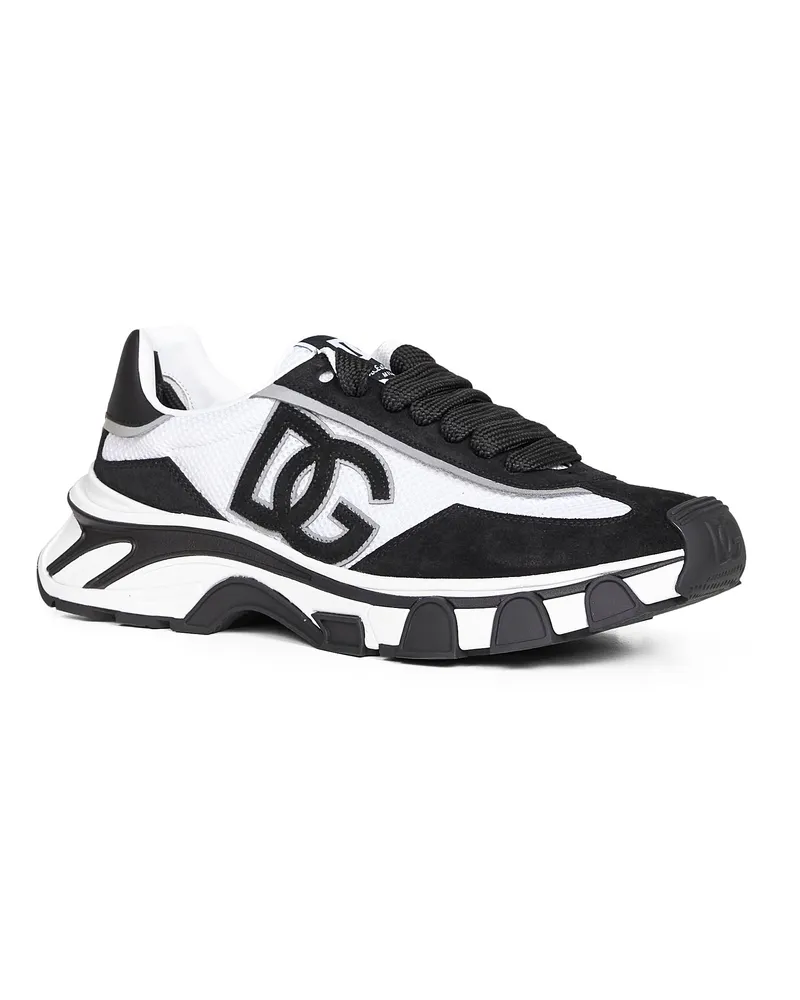 Dolce & Gabbana Men's Trainers Multicolour Calf Leather Sneaker Black