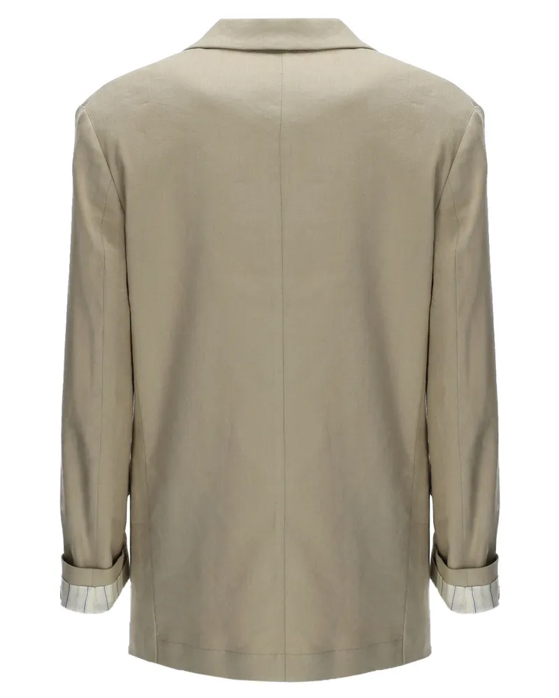 ALYSI Linen Blend Blazer — Beige Beige