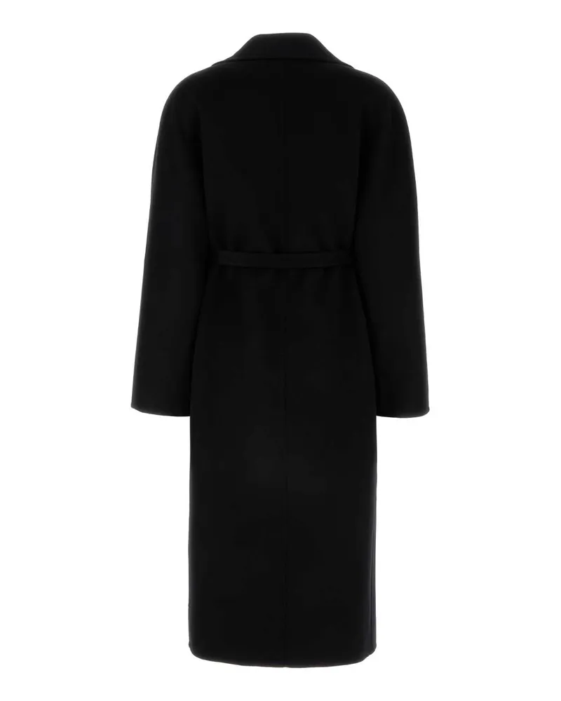 Ferragamo Women's Black Wool Blend Coat Nero Cappotti Black