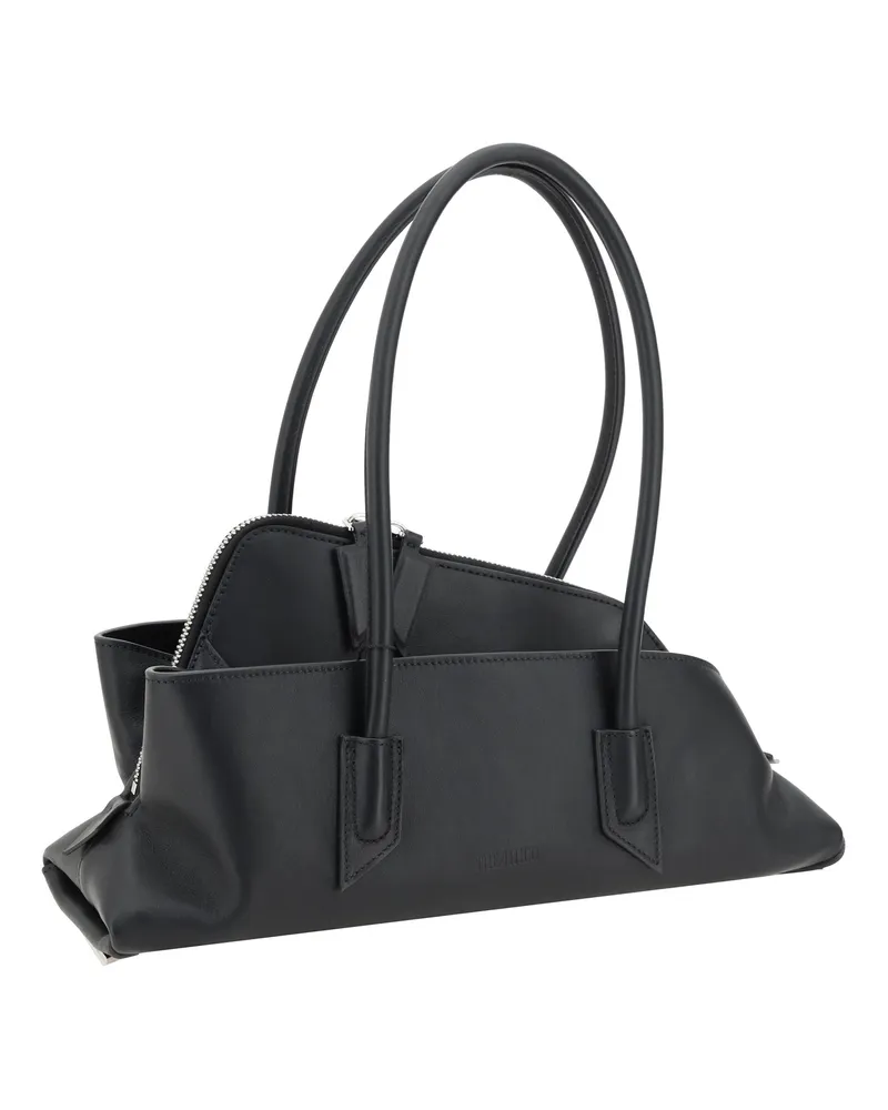 ATTICO Women's La Passeggiata Small Shoulder Bag 100 Calf Leather Bos Taurus Black