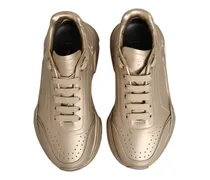Gold Leather Daymaster Women Sneaker Shoes Calf