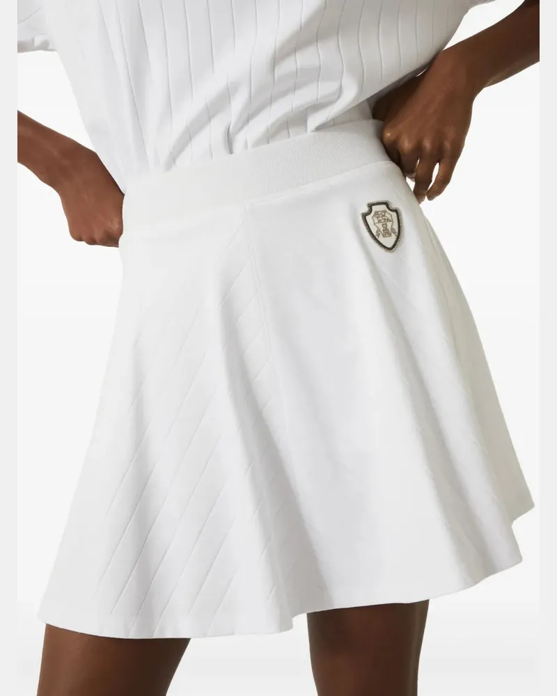 Brunello Cucinelli Women's Cotton Pleated Skirt Ss25 W White