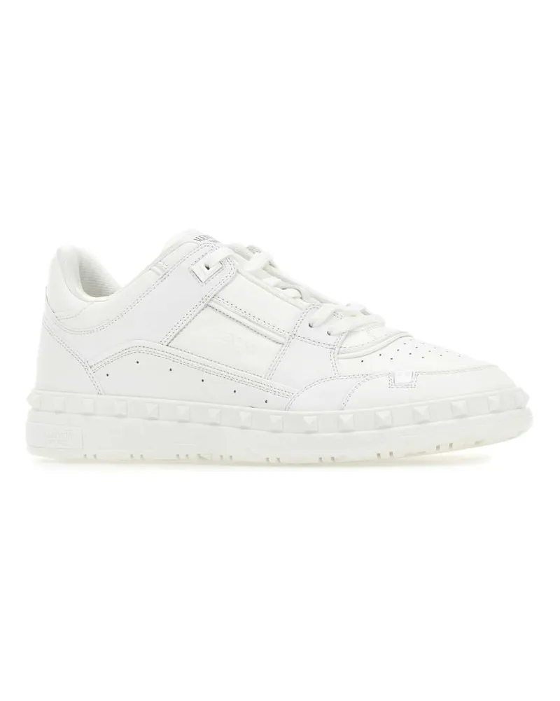 Valentino Garavani Men's White Leather Freedots Sneakers Biancobiancobiancobianco White