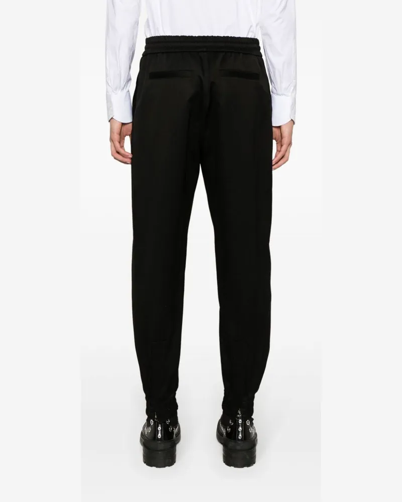 Alexander McQueen Tapered-Leg Cotton Joggers — Black Black