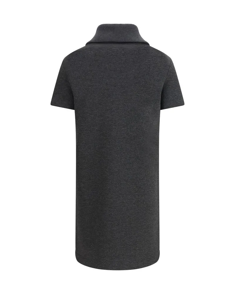 Gucci Women Gray Cotton Casual Dress Gray