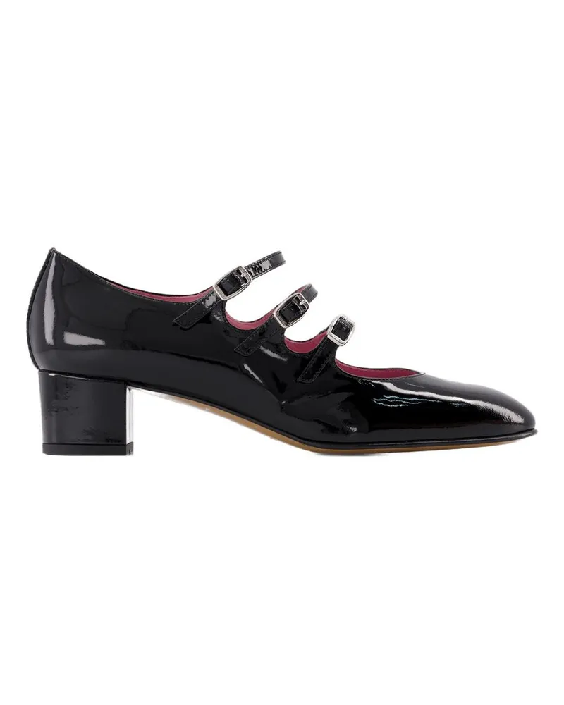 Carel Women's Kina Pumps Black Patent Leather Calfskin Shoes Black