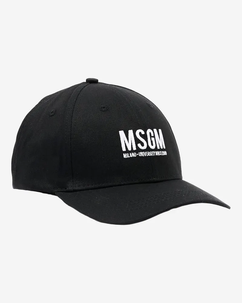 MSGM Boys' Baseball Cap Black Cotton Hat Black