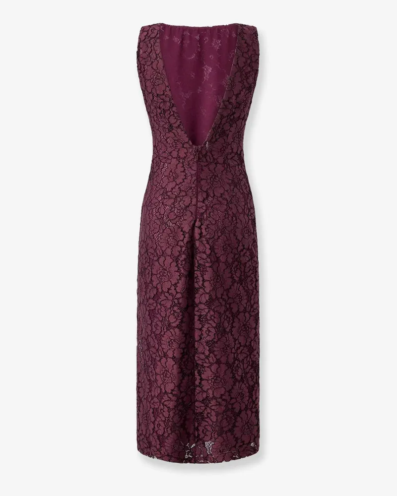 Pinko Women's Lace Dress Purple Cotton Purple