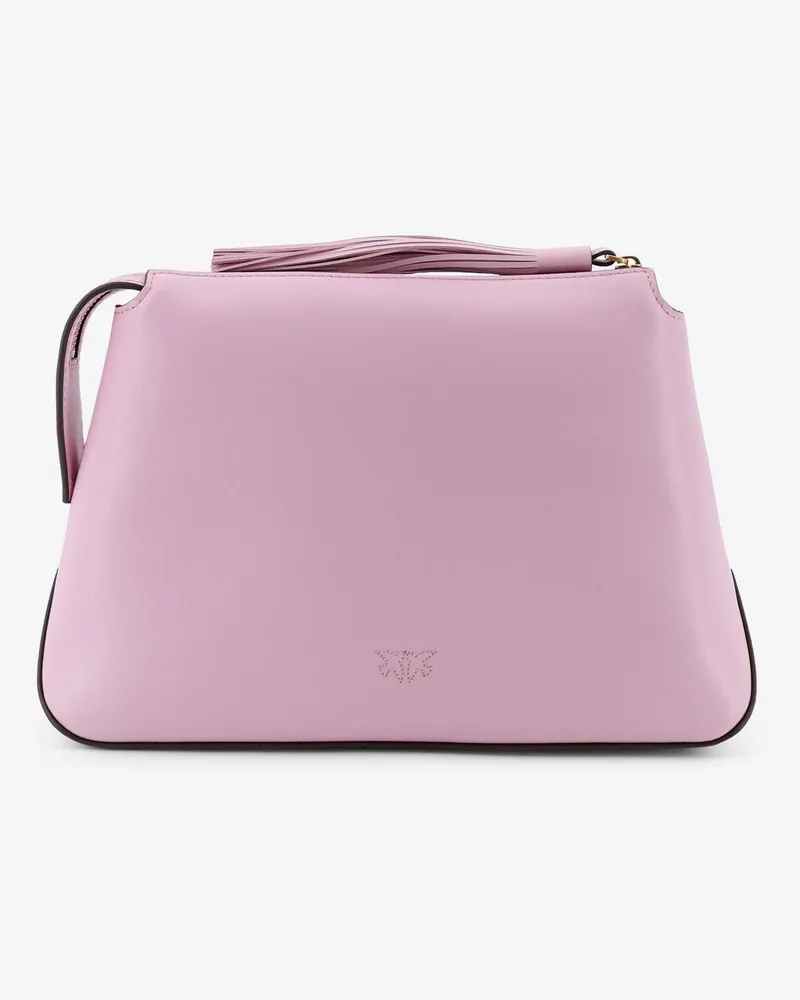 Pinko Women's Beauty Case Pink Leather Make Up Bags Pink