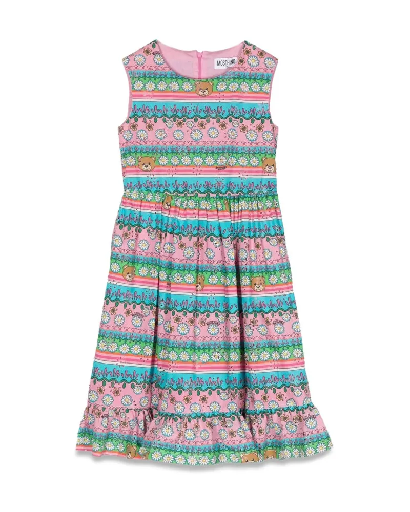 Moschino Multicolour Cotton Dress — Multicolor Multicolor