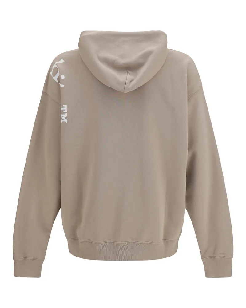 OFF-WHITE Men's Vertical Bookish Skate Hoodie String Cotton Sweatshirts Sweater Beige