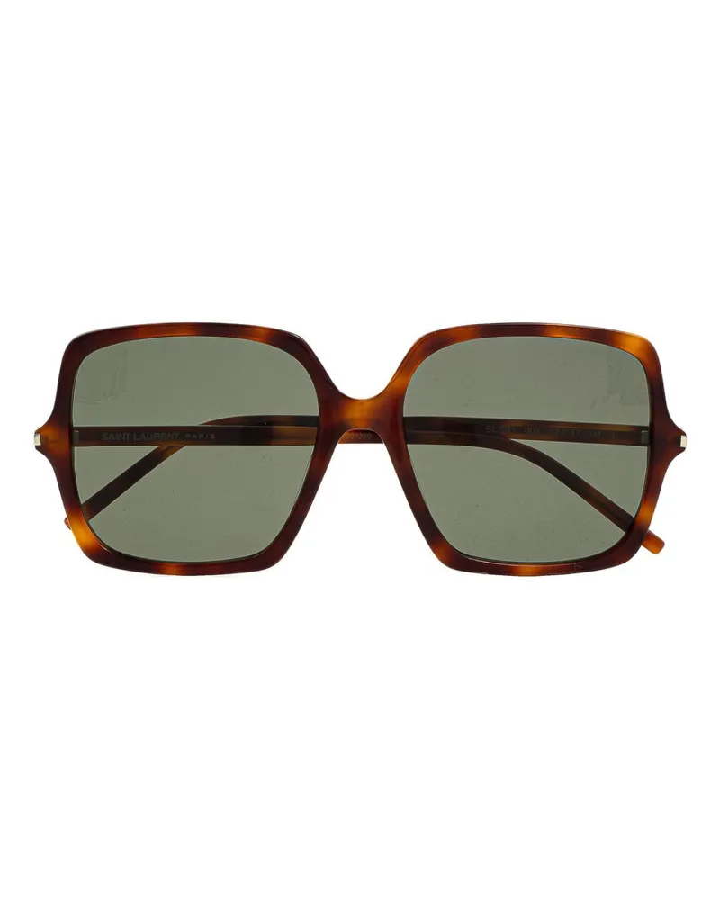 Saint Laurent Women's Sl591 Logo Sunglasses Brown Accessories Brown