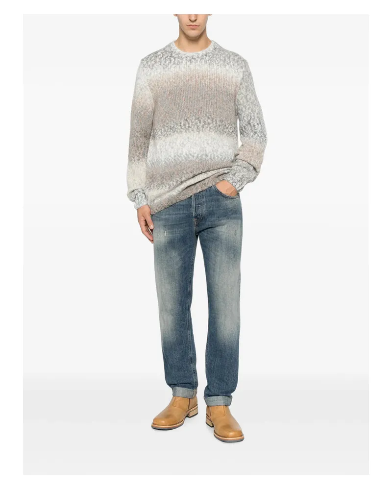 Dondup Chunky Knit Gradient Sweater — Gray Gray