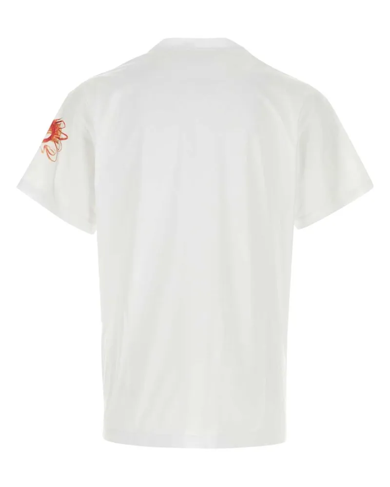Vivienne Westwood Men White Cotton Art Heart T-Shirt Aw26-White Exterior Exterior: T-shirts And Polos White
