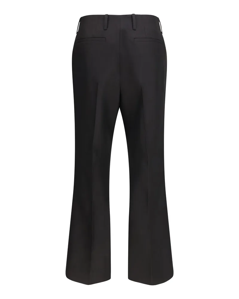 Dries van Noten Women's Trousers Cropped Tailored Black Wool (ovis Aries Black