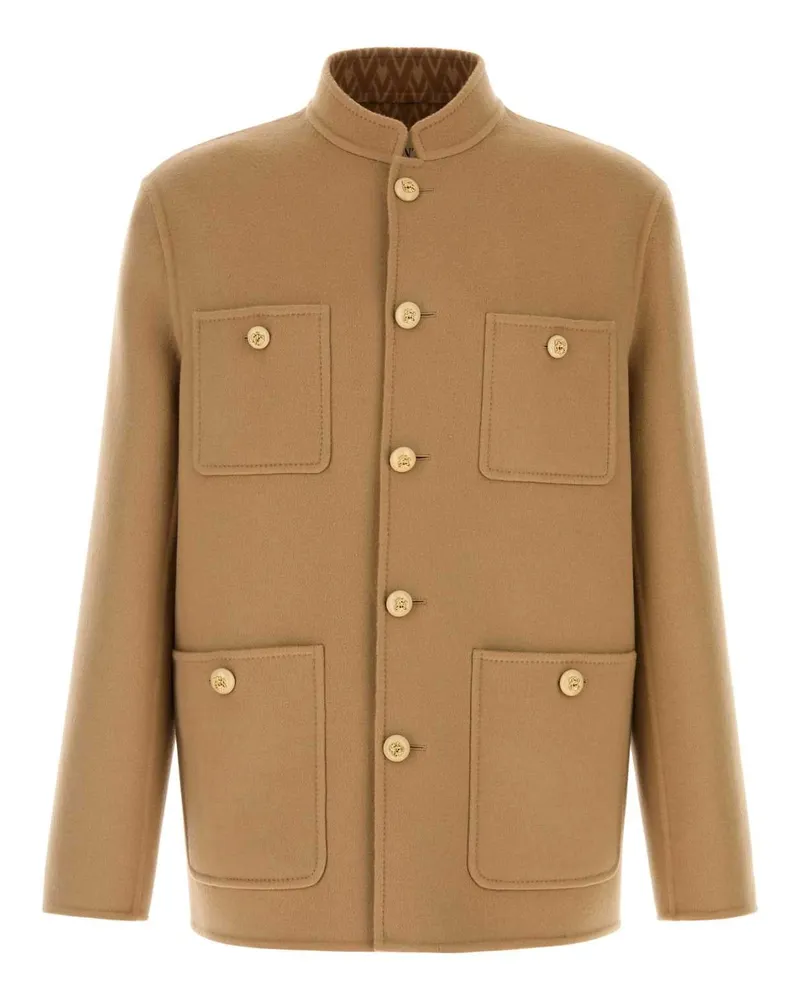 Valentino Garavani Men's Toute Jacket Beige Virgin Wool Silk Beige