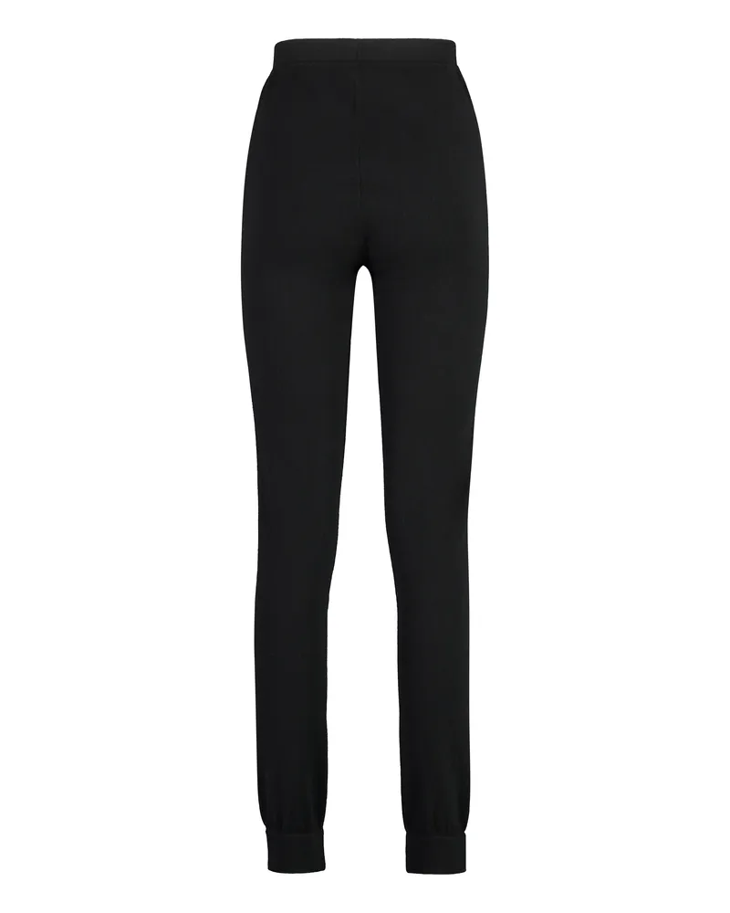 Saint Laurent Women's Cashmere Trousers Black Track Pants Black
