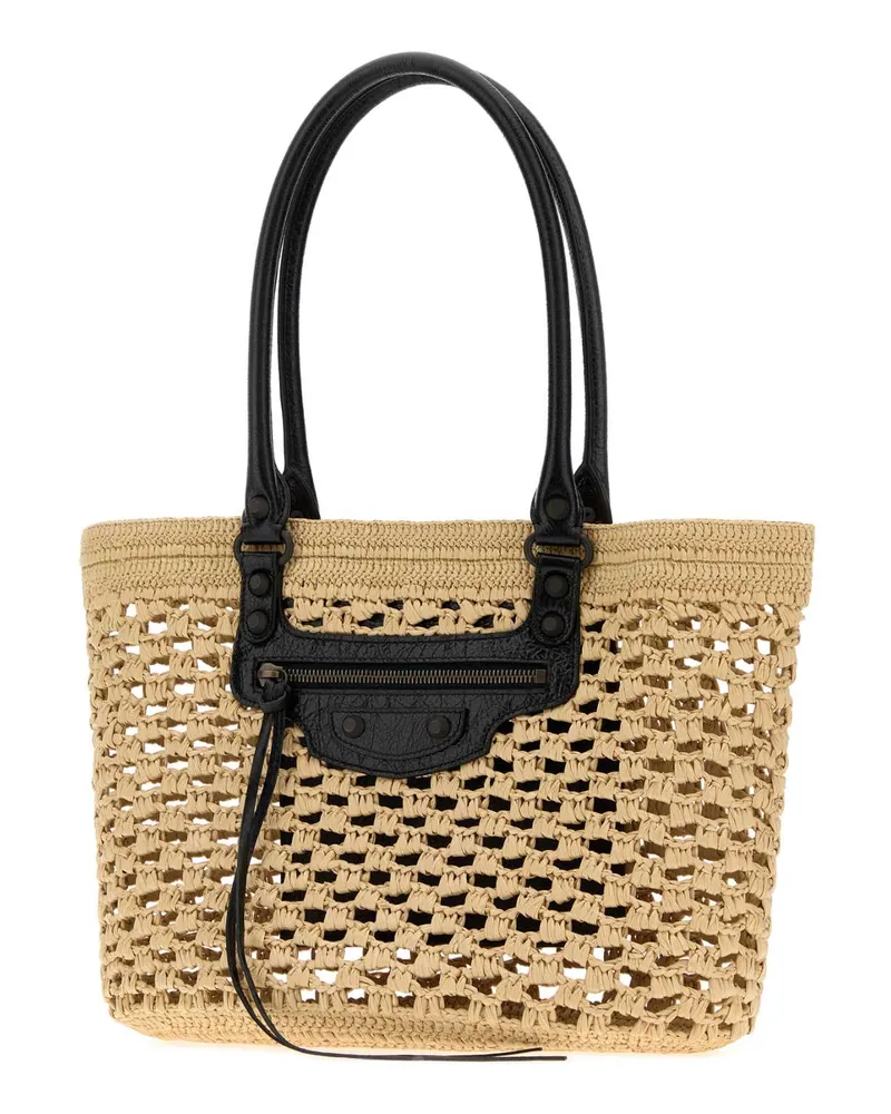 Balenciaga Women's City Bucket Bag Multicolor Raffia Multicolor