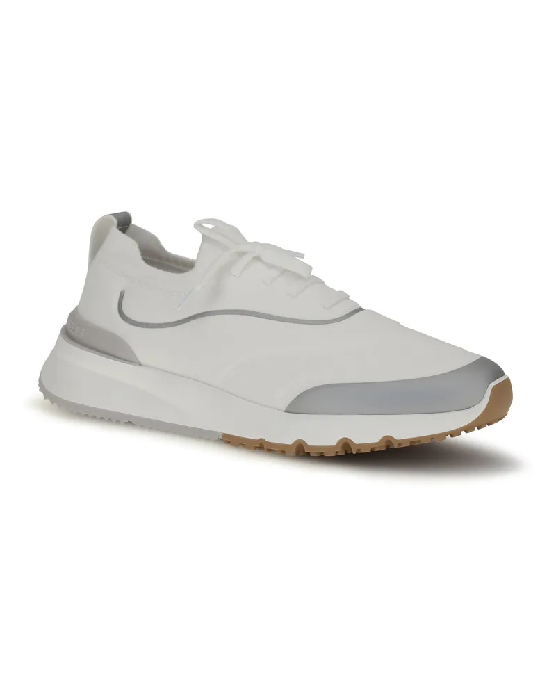 Brunello Cucinelli Techno Cotton Knit Sneaker — White White