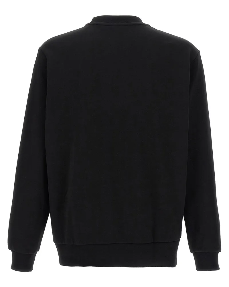 Lacoste Logo-Patch Fleece Sweatshirt — Black Black