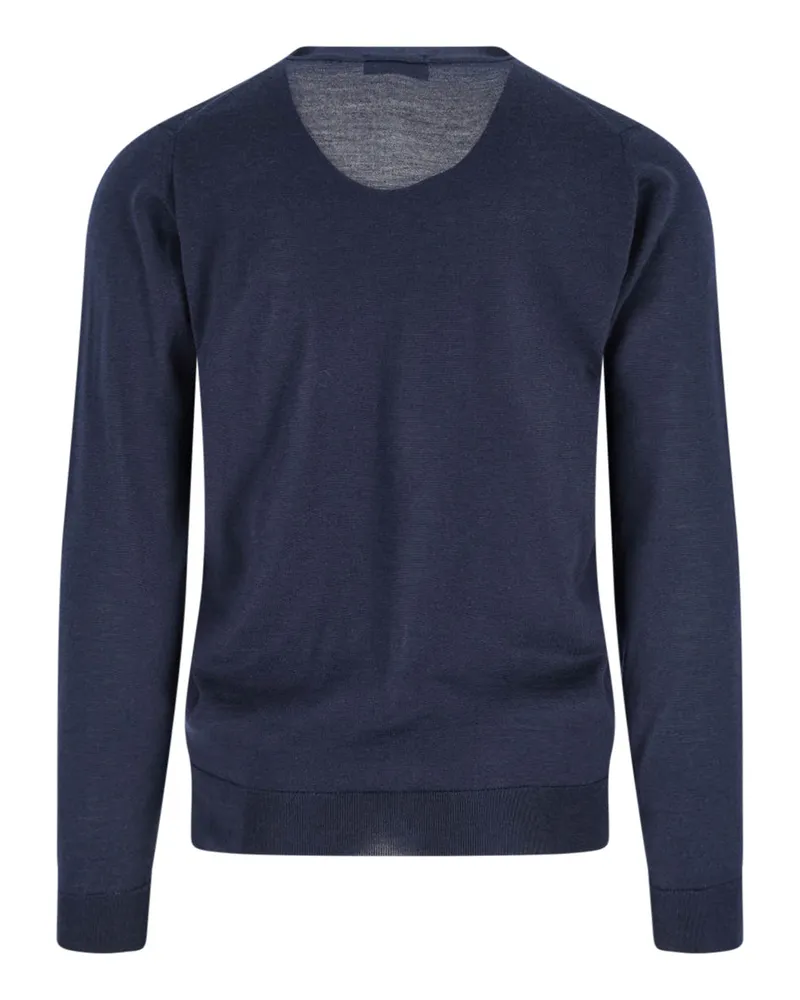 John Smedley Men's Sweaters Blue Extrafine Merino Wool Navy
