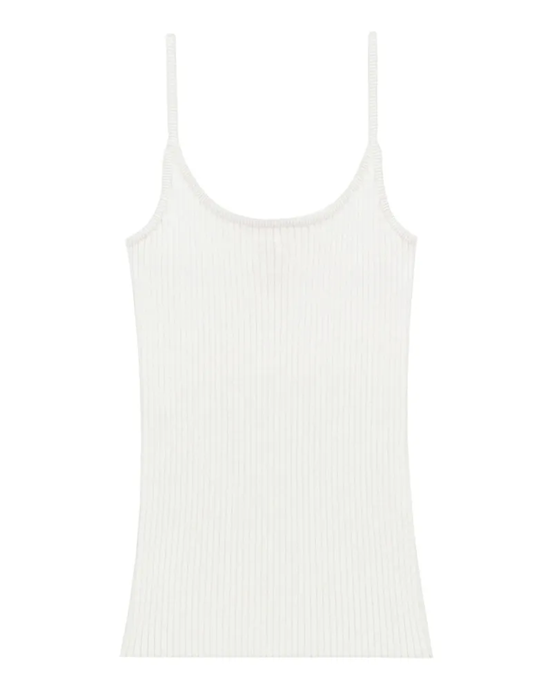 Courrèges Viscose Blend Tank Top — White White