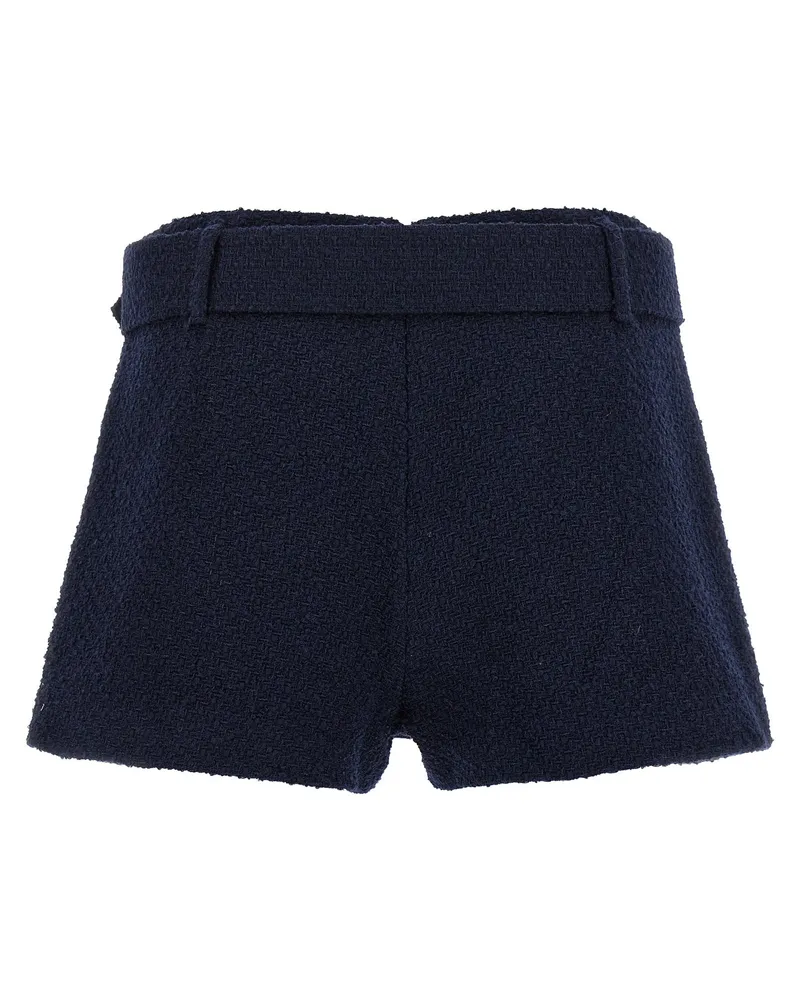 Self-Portrait Bouclé Wool Blend Skort — Navy Navy