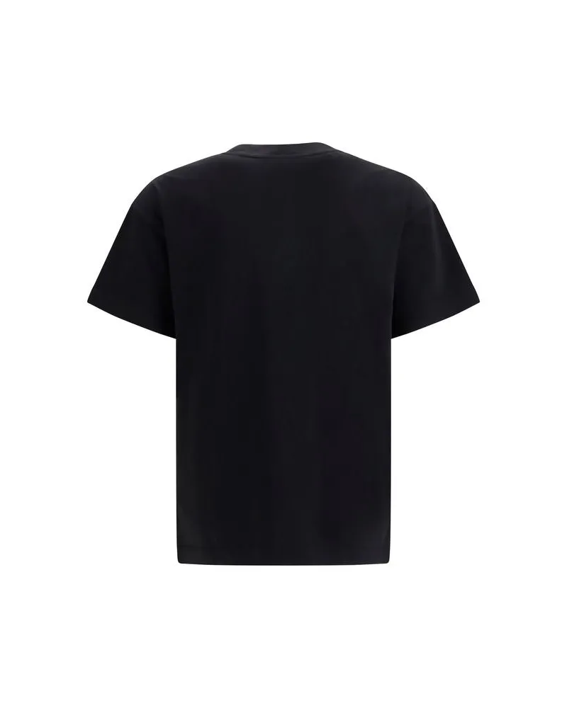Palm Angels Men Black Cotton T-Shirt Black