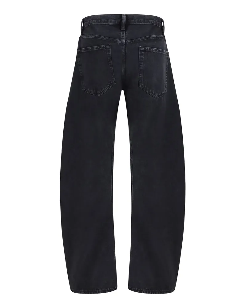 AGOLDE Women's Spiral Jeans Vanta (dk Marbled Blk) Cotton Black