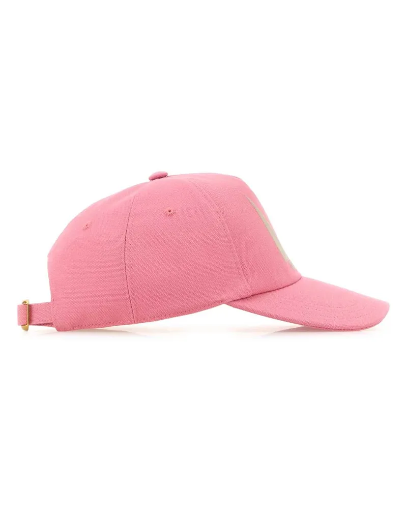 Valentino Garavani Women's Pink Cotton Baseball Cap Rosaanticoburro Cappelli E Fasce Per Capelli Hat Pink