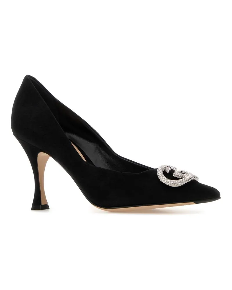 Gucci Women's Black Suede Pumps Blackblackblack Domestic Goat Scarpe Con Tacco Black