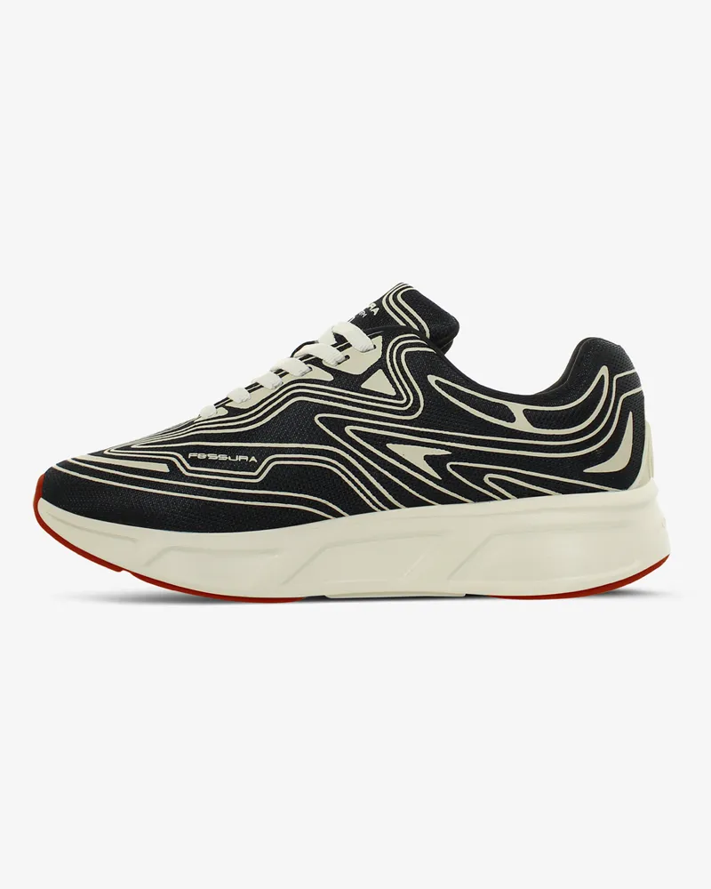 Fessura Women's Walk #01 02 Black-Milk Running Sneakers Black