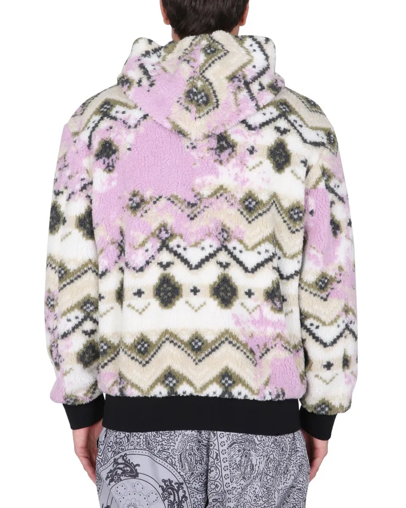 MSGM Fleece Sherpa Jacket — Multicolor Multicolor