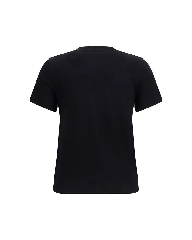 Jacquemus Logo-Patch Cotton T-Shirt — Black Black