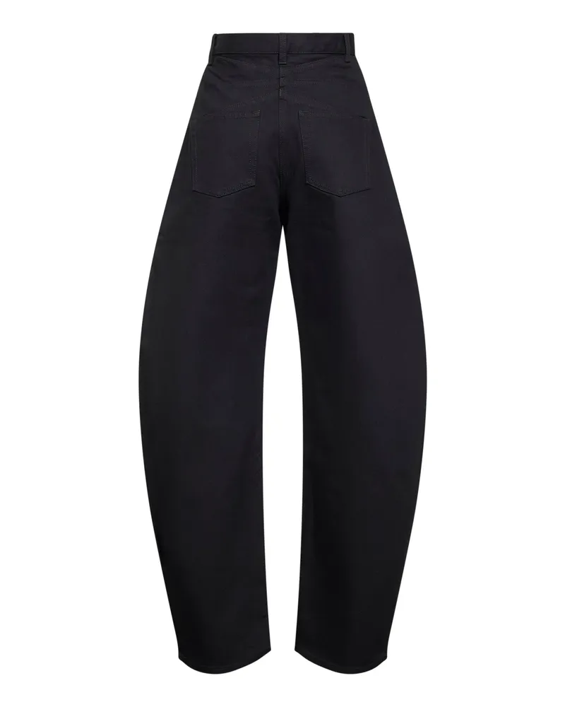 Alaïa Rounded Leg High-Rise Jeans — Black Black
