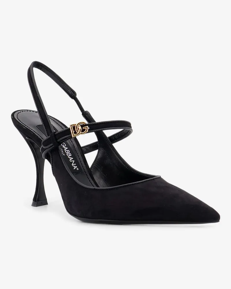 Dolce & Gabbana Women's Pumps Black Leather-Suede Leather/suede High Heel Shoes Black