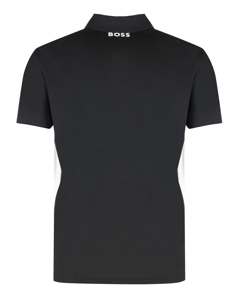 HUGO BOSS Men's Technical Fabric Polo Shirt Black Polyester T-shirts And Polos Black