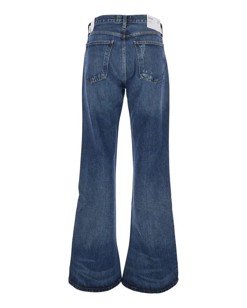 AGOLDE Women's Jeans Kick Boot Blue Cotton Blue