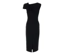 Women's Black Stretch Cady Dress Abiti