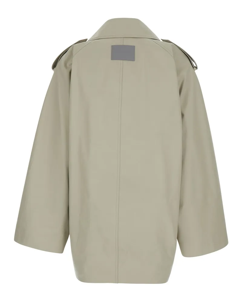 Balenciaga Women's Trench Coat Cotton Beige Beige