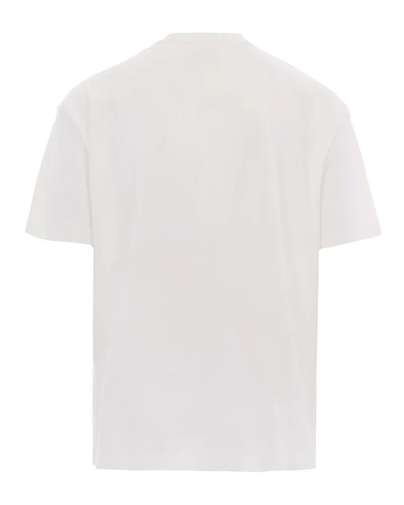Drôle de Monsieur Men's T-Shirt Hibiscus Off White Cotton T-Shirts And Polos White