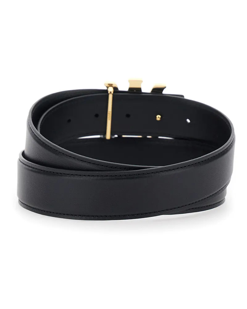 Amiri Men's Belt Ma Core Logo Black Leather Black
