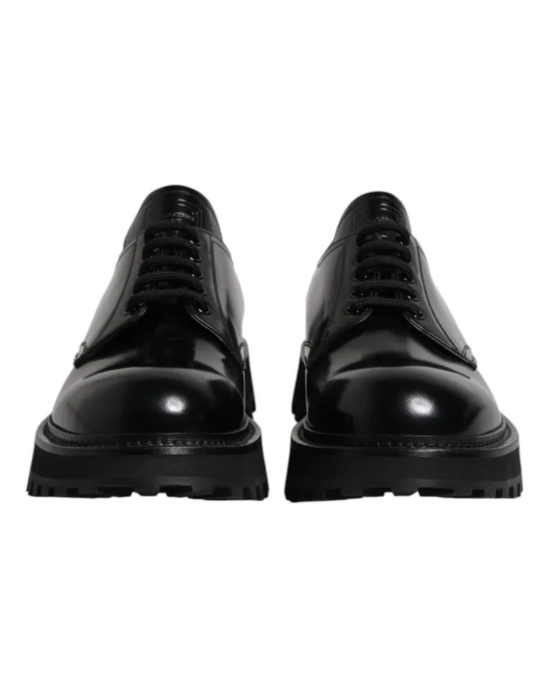 Dolce & Gabbana Calf Leather Hi-Trekking Derby Shoe — Black Black