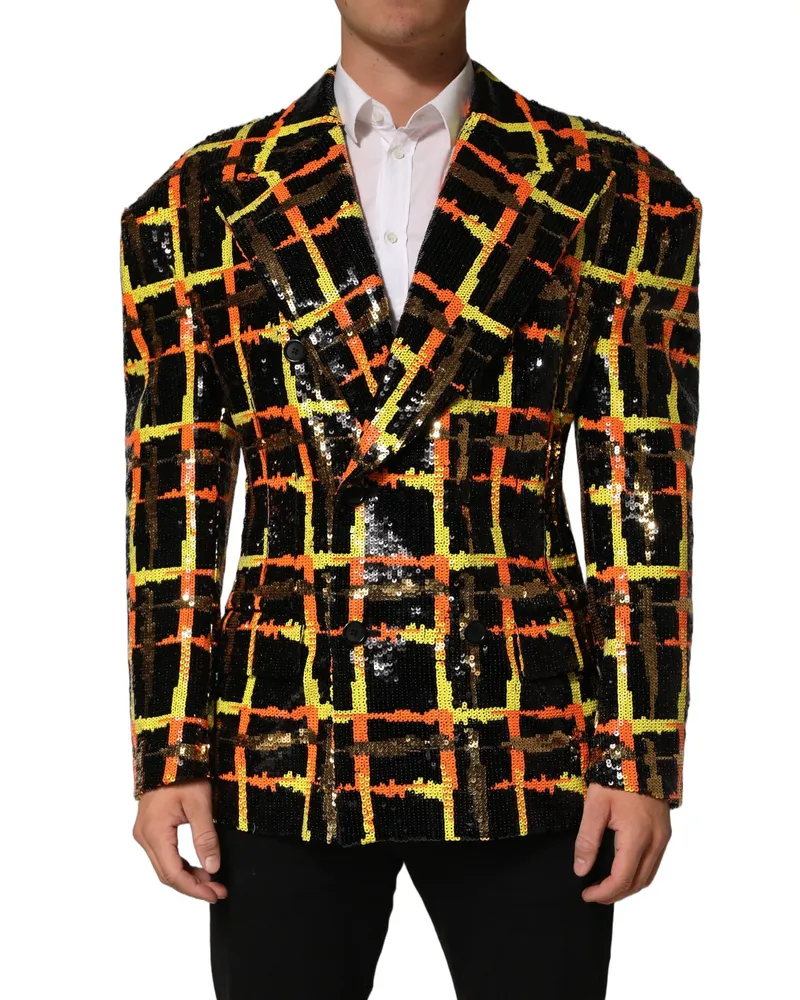 Dolce & Gabbana Multicolor Sequin-Embellished Blazer — Multicolor Multicolor