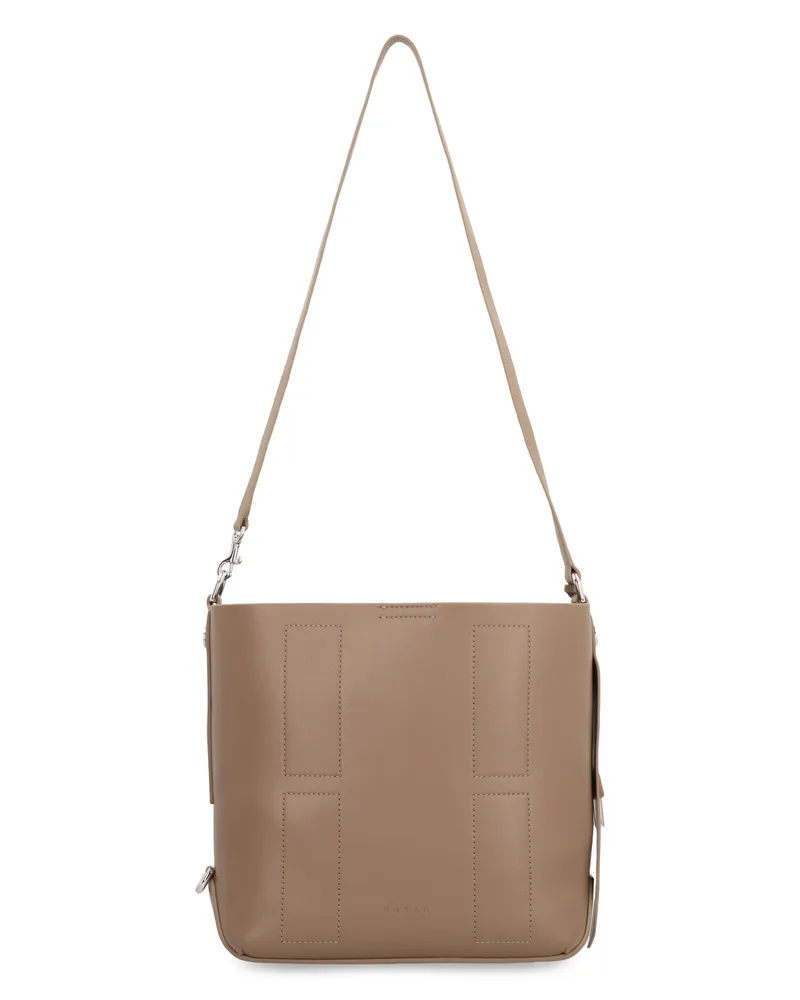 Hogan Women's Hobo Bag Hocket Piccola Turtledove Calf Leather Shoulder Beige