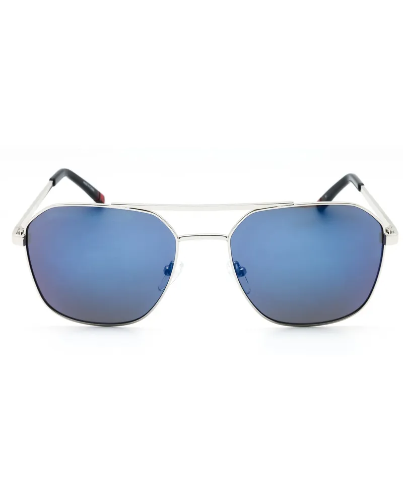 Fila Men's Sfi278 Sunglasses Black Silver