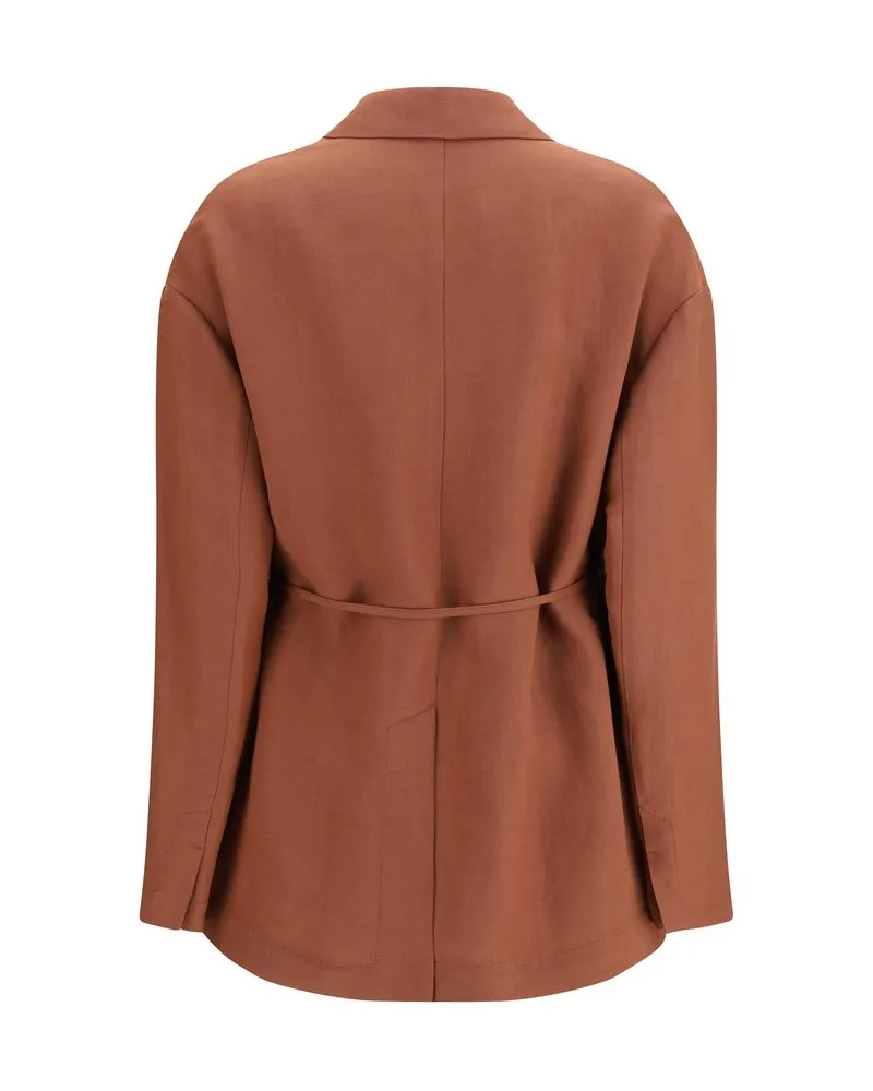 Brunello Cucinelli Women's Multicolor Viscose Blazer Clothing Brown