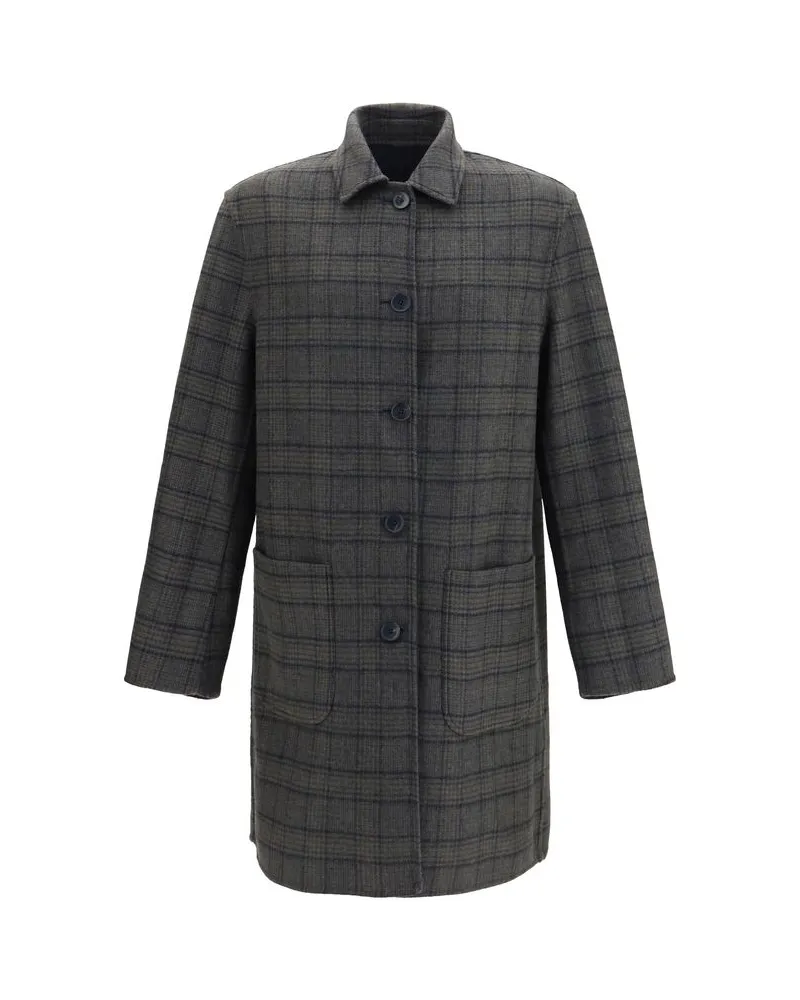 Etro Men Blue Wool Oves Aries Coat Clothing Navy