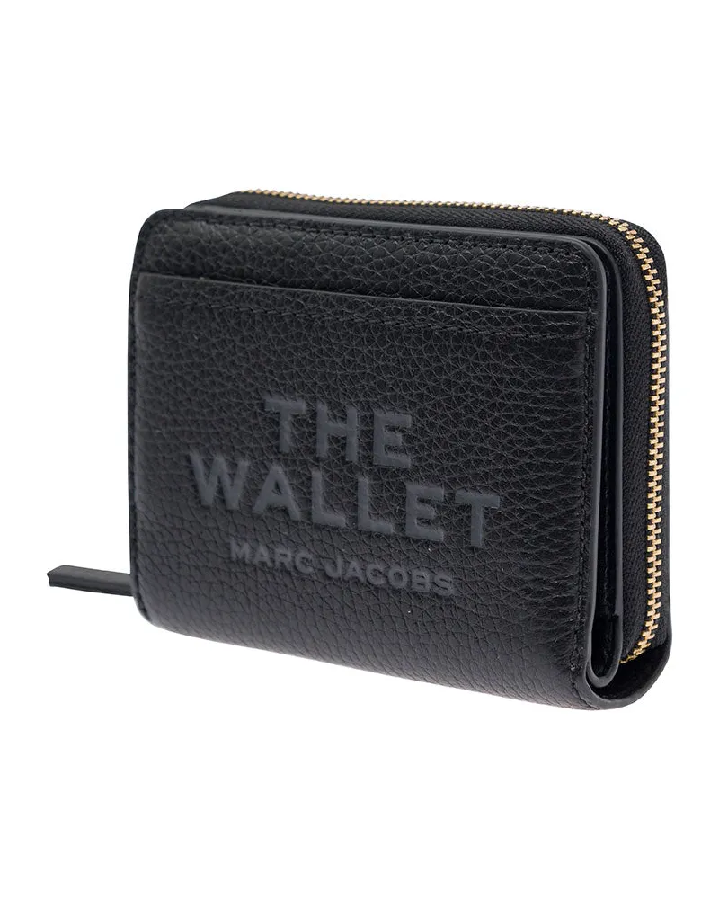 Marc Jacobs Women's Wallet The Mini Black Pebbled Leather Black