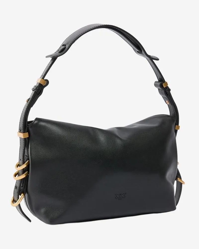 Pinko Women's Shoulder Bag Saddle Baguette Black Leather Black